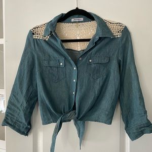 Super cute tie crop top